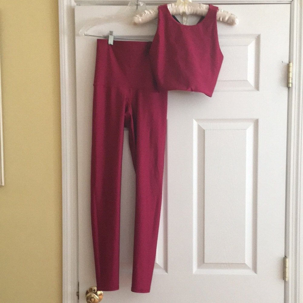 Women's Emily HSU Fitness Set Leggings medium and Sports Bra small.
